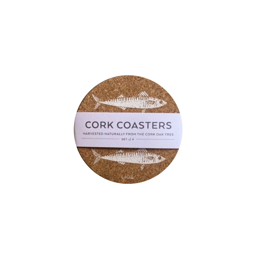 LIGA Cork Coaster Mackerel Set 3 LIGA Cork Coaster Mackerel Set
