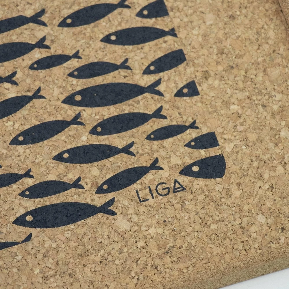 LIGA Cork Drinks Tray | Grey Fish 4 LIGA Cork Drinks Tray | Grey Fish