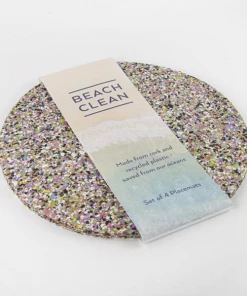 LIGA Set Of 4 Beach Clean Round Placemats