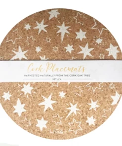 LIGA Set of 4 Cork Star Placemat
