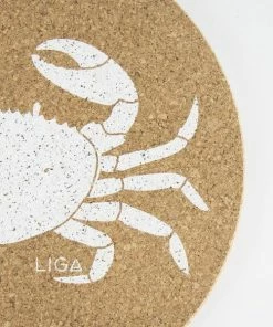 LIGA Set Of Four Crab Cork Coasters