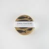 LIGA Cork Coasters Fish Grey Set