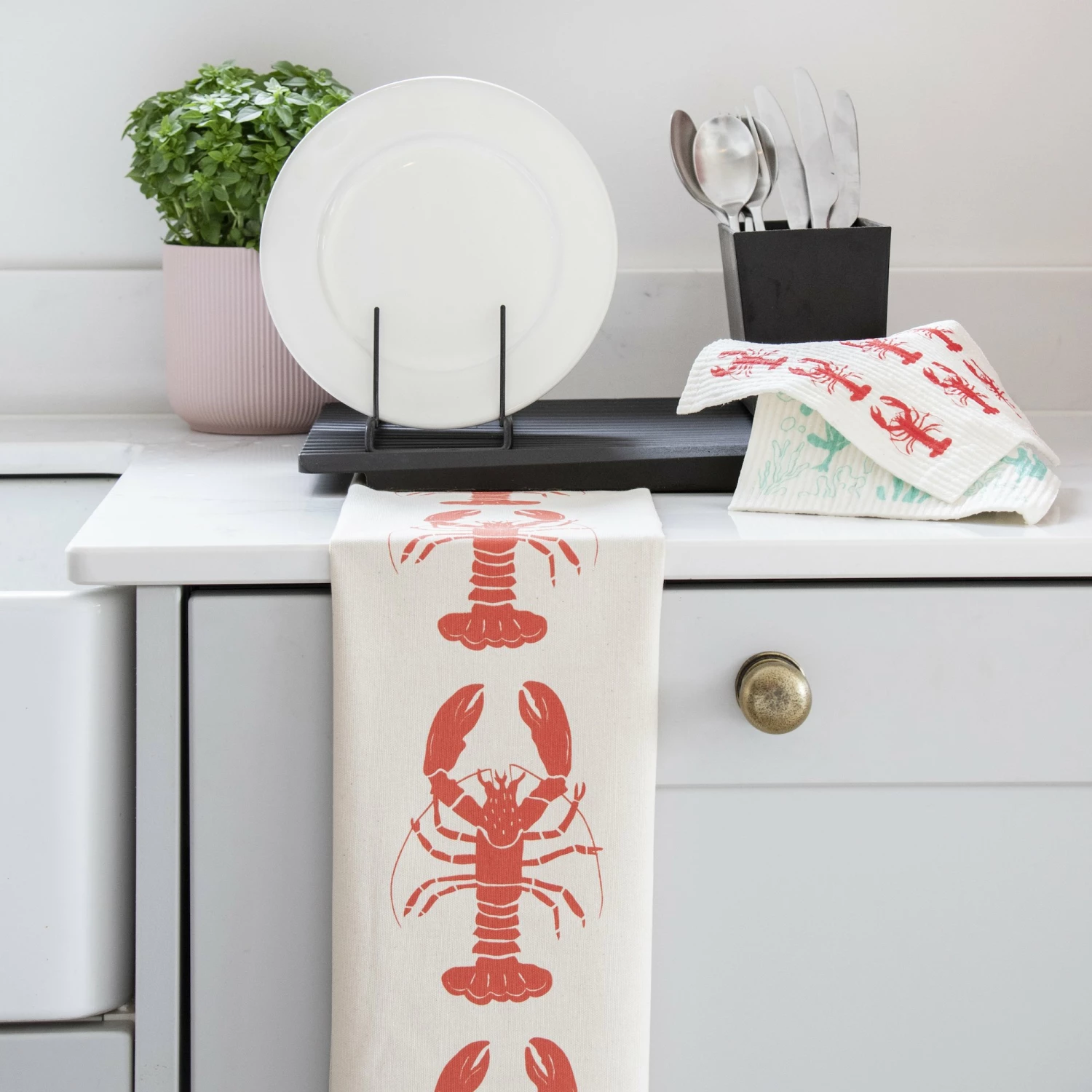 LIGA Organic Tea Towel Lobster 5 LIGA Organic Tea Towel Lobster