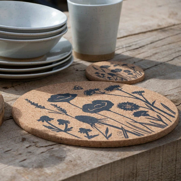 LIGA Cork Placemat | Wildflowers