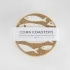 LIGA Cork Coasters Fish White Set 2 LIGA Cork Coasters Fish White Set