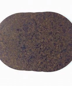 LIGA Smoked Cork Set of 4 Round Placemats