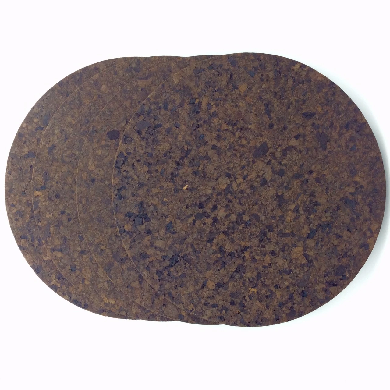 LIGA Smoked Cork Set of 4 Round Placemats 4 LIGA Smoked Cork Set of 4 Round Placemats