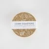 LIGA Cork Coasters Pinecones White Set