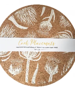 LIGA Cork Placemats Thistles Set