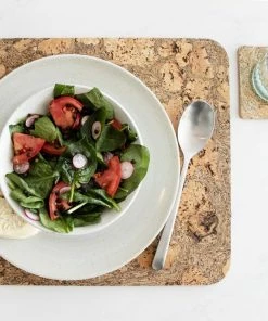 LIGA Rectangle Ice Grey Cork Placemat Set