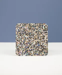 LIGA Set of 4 Square Cork and Recycled Plastic Beach Clean Coaster