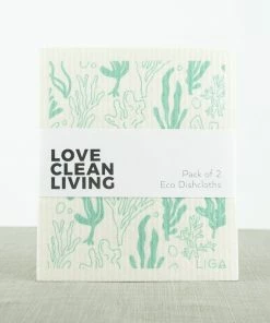 LIGA Seaweed and Lobster Eco Dishcloths Pack of 2