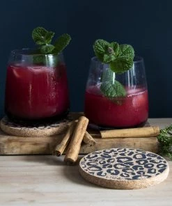 LIGA Cork Coaster Leopard Print Set 10 LIGA Cork Coaster Leopard Print Set