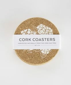 LIGA Cork Coasters Hydrangea Set