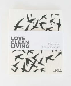 LIGA Eco Dishcloths Swallow & Dandelion