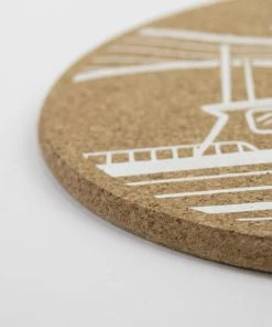 LIGA Set of 4 Ebb and Flo Cork Placemats