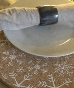 LIGA Cork Placemat Snowflakes
