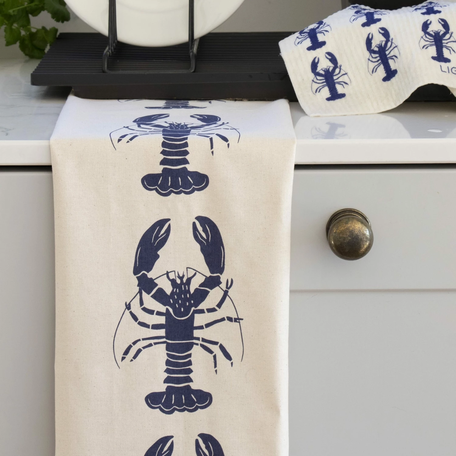 LIGA Lobster Tea Towel | Navy 3 LIGA Lobster Tea Towel | Navy