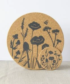 LIGA Cork Coaster Wildflowers Set