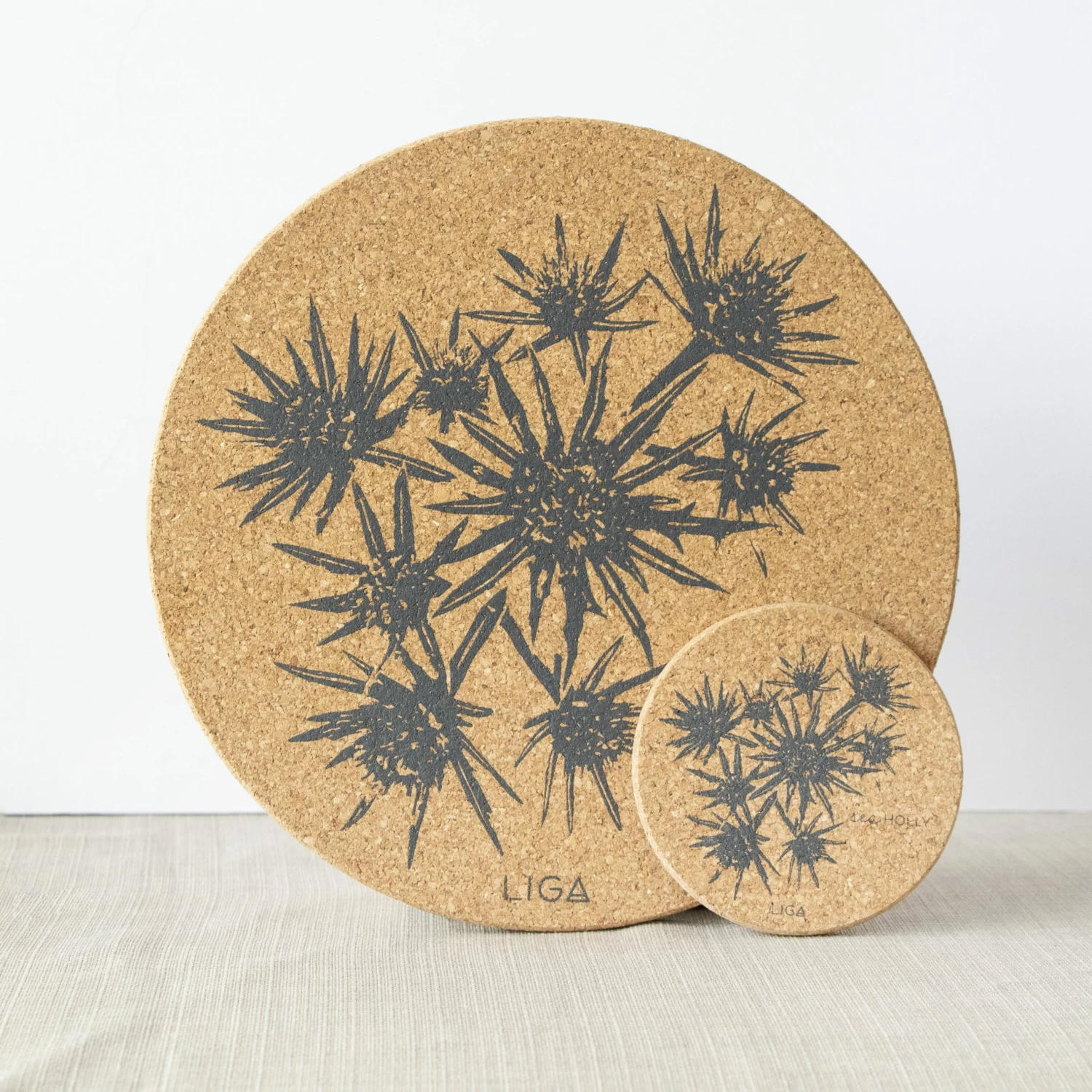 LIGA Cork Placemat Sea Holly 4 LIGA Cork Placemat Sea Holly