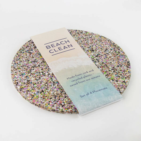 LIGA Beach Clean Round Cork Placemats Set Of 4 6 LIGA Beach Clean Round Cork Placemats Set Of 4