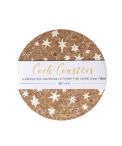 LIGA Set of 4 Cork Star Coasters