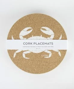 LIGA Cork Placemats Crab Set