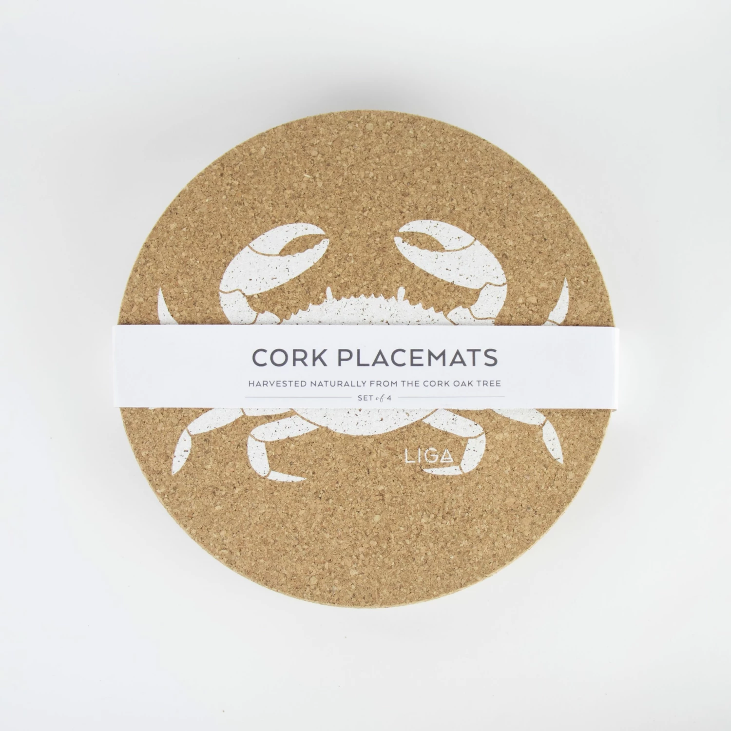 LIGA Cork Placemats Crab Set 3 LIGA Cork Placemats Crab Set