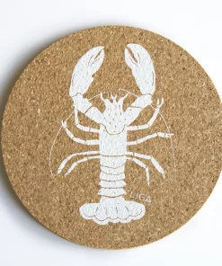 LIGA Cork Placemat White Lobster