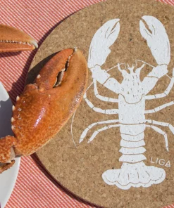 LIGA Cork Placemat White Lobster