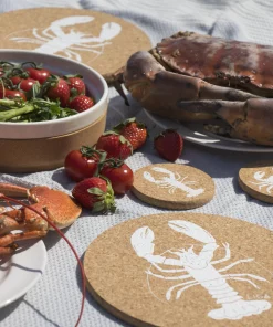 LIGA Cork Placemat White Lobster 9 LIGA Cork Placemat White Lobster