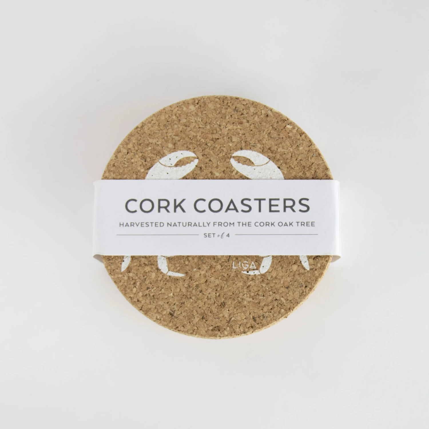 LIGA Cork Coaster Crab Set 3 LIGA Cork Coaster Crab Set