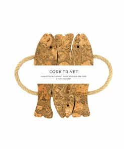 LIGA Cork Trivet Three Fish Ice Grey