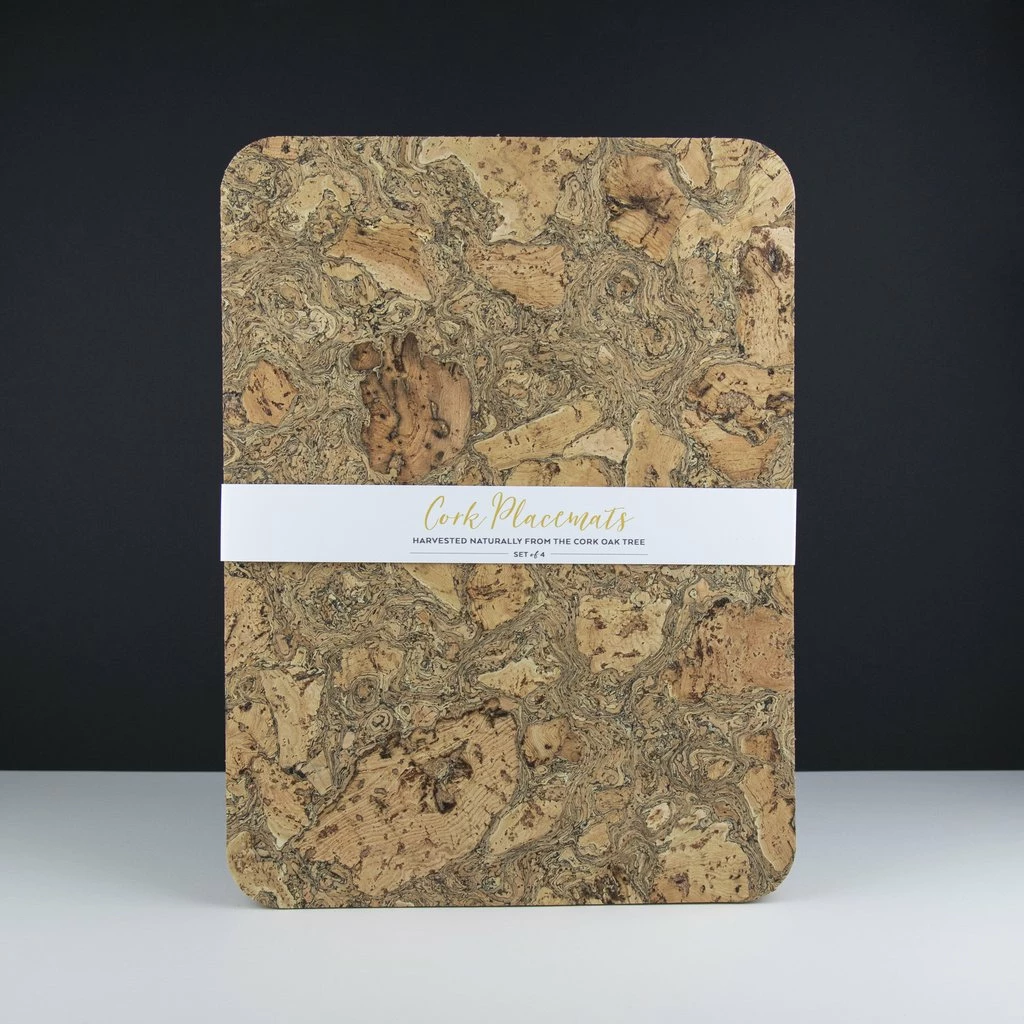 LIGA Ice Grey Rectangle Cork Placemats 4 LIGA Ice Grey Rectangle Cork Placemats