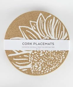 LIGA Cork Placemats Sunflower Set