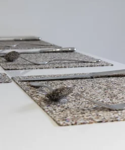 LIGA Cork and Reycled Plastic Beach Clean Rectangular Placemats Set of 4
