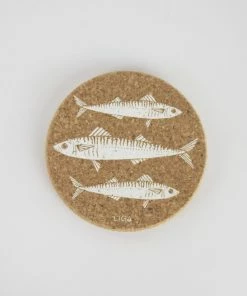 LIGA Cork Coaster Mackerel Set