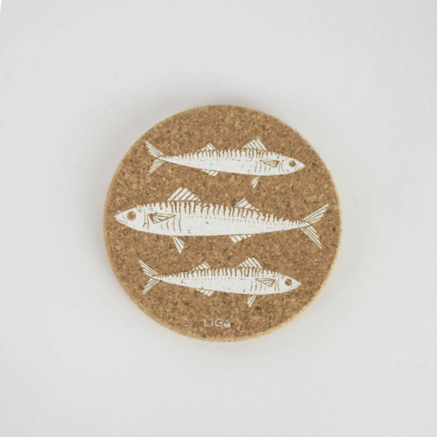 LIGA Cork Coaster Mackerel Set 4 LIGA Cork Coaster Mackerel Set