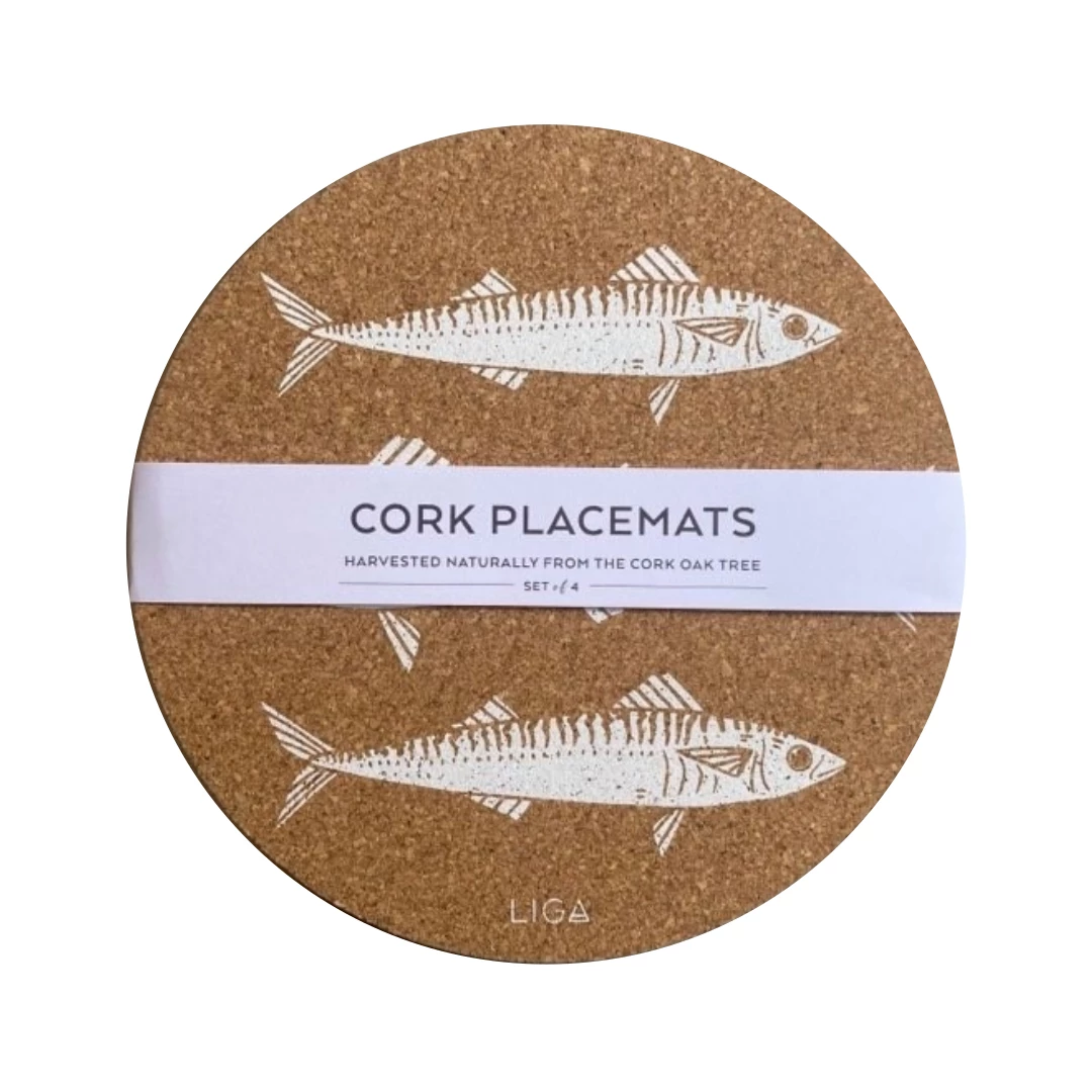 LIGA Cork Placemats Mackerel Set 3 LIGA Cork Placemats Mackerel Set