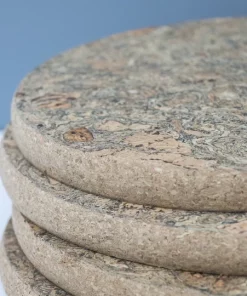 LIGA Large Ice Grey Round Cork Trivet