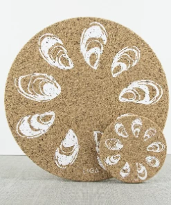 LIGA Cork Placemat Oysters 8 LIGA Cork Placemat Oysters