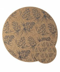 LIGA Cork Placemat Pinecones Grey