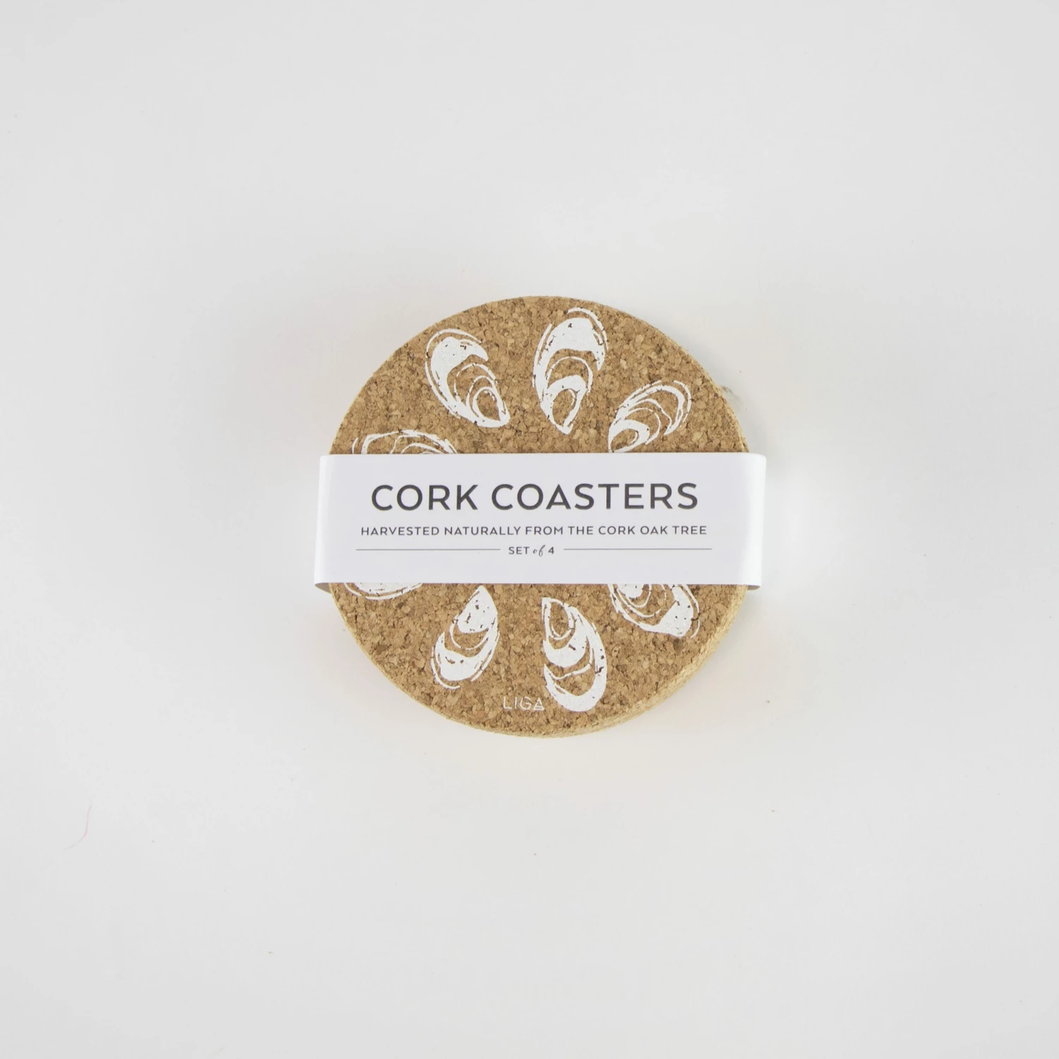 LIGA Cork Coaster Oysters Set 3 LIGA Cork Coaster Oysters Set