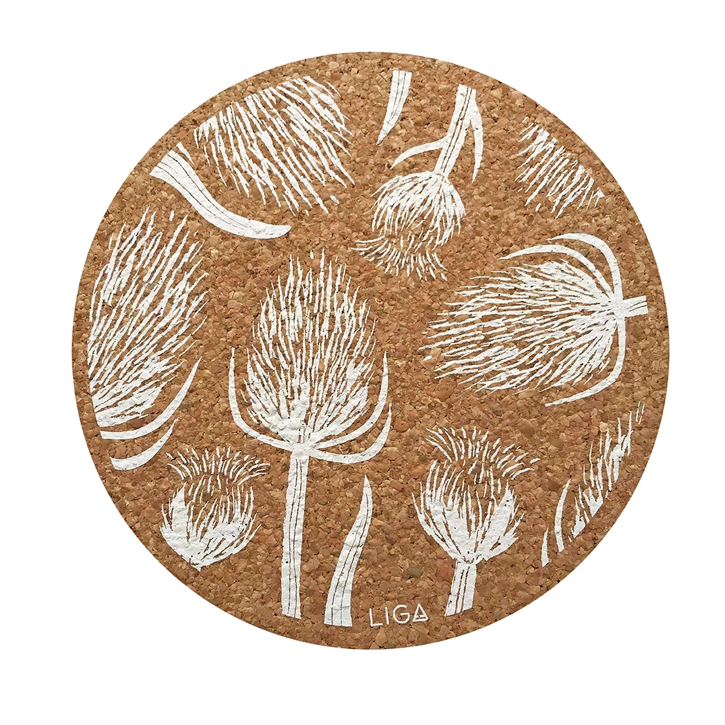 LIGA Cork Placemat Thistles 3 LIGA Cork Placemat Thistles