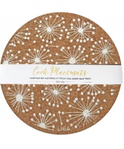 LIGA Cork Placemats Dandelion Set