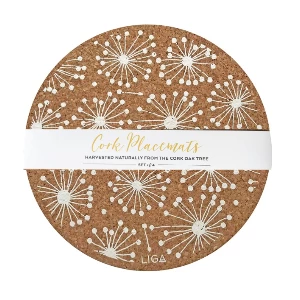 LIGA Cork Placemats Dandelion Set 3 LIGA Cork Placemats Dandelion Set