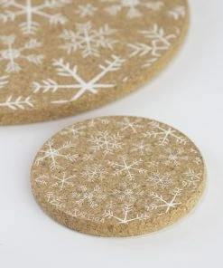 LIGA Cork Coaster Snowflakes Set 7 LIGA Cork Coaster Snowflakes Set