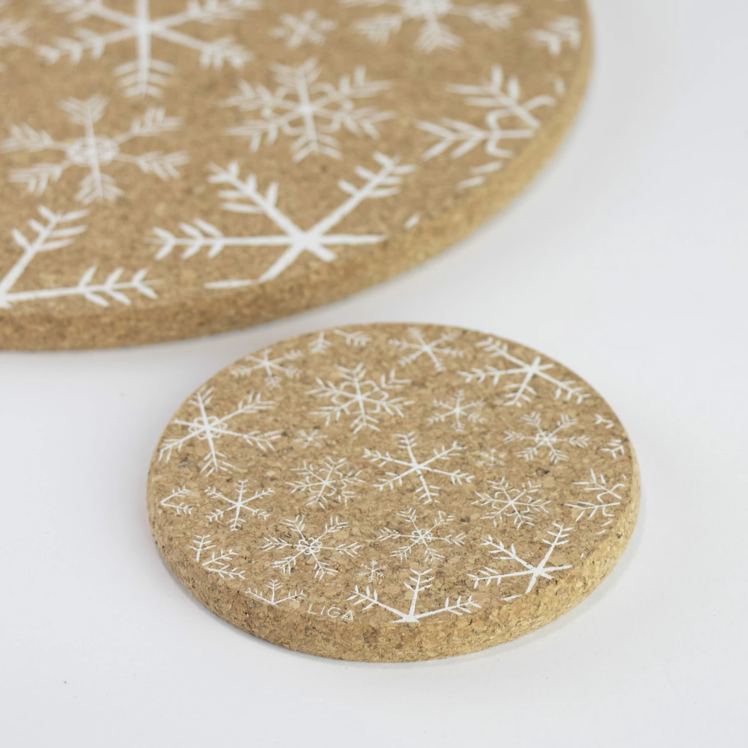 LIGA Cork Coaster Snowflakes Set 5 LIGA Cork Coaster Snowflakes Set