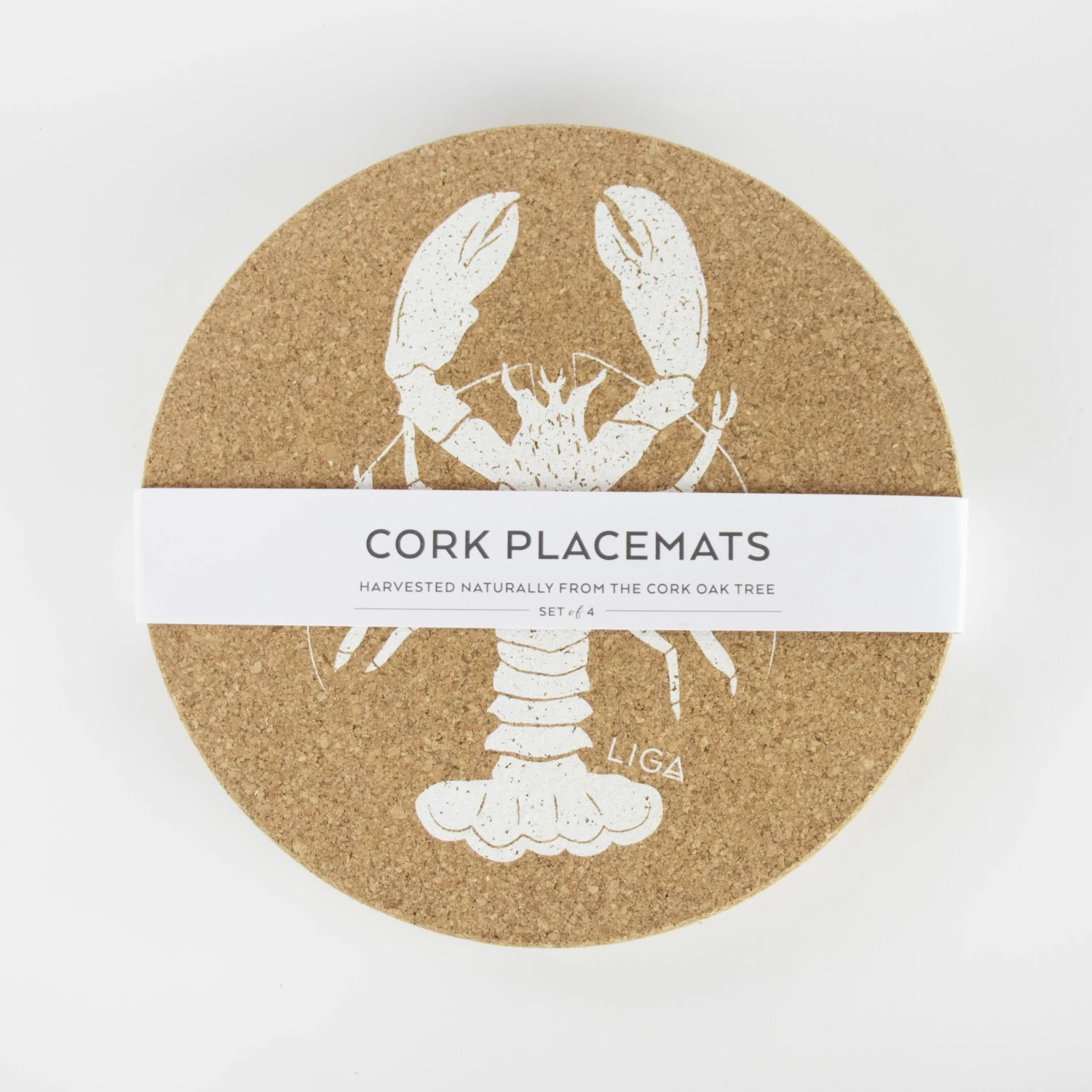 LIGA Cork Placemats Lobster Set 3 LIGA Cork Placemats Lobster Set
