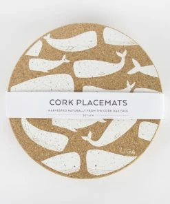 LIGA Cork Placemats Whale Set